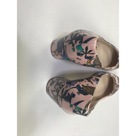 Zara Basic Tropical Animal Floral Pink Block Heel EU Size 36 (us size 6) NEW - Picture 7 of 13